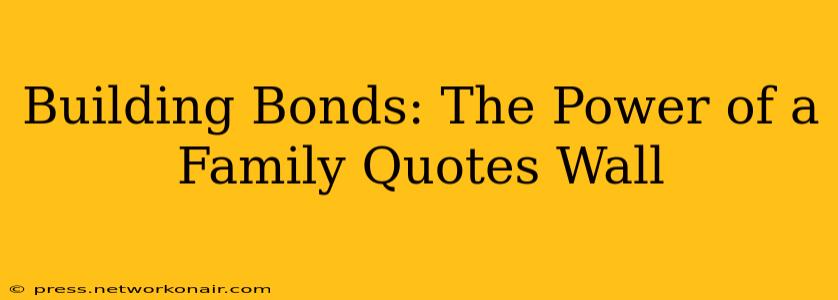 Building Bonds: The Power of a Family Quotes Wall