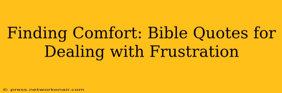 Finding Comfort: Bible Quotes for Dealing with Frustration