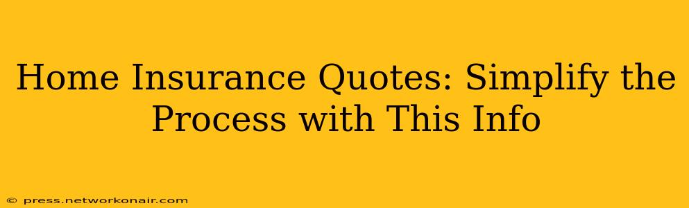 Home Insurance Quotes: Simplify the Process with This Info
