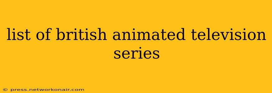 list of british animated television series