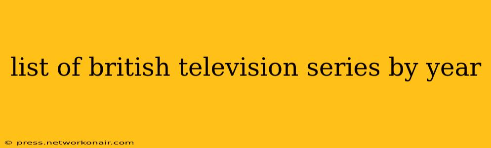 list of british television series by year