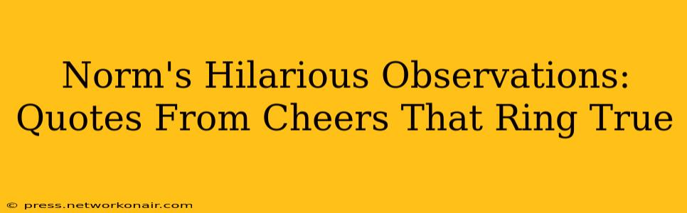 Norm's Hilarious Observations: Quotes From Cheers That Ring True