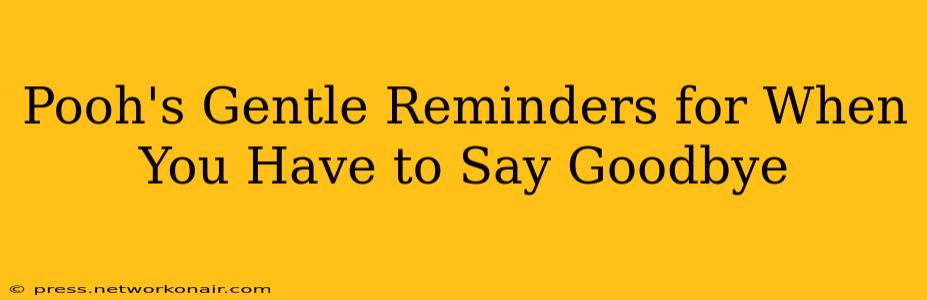 Pooh's Gentle Reminders for When You Have to Say Goodbye