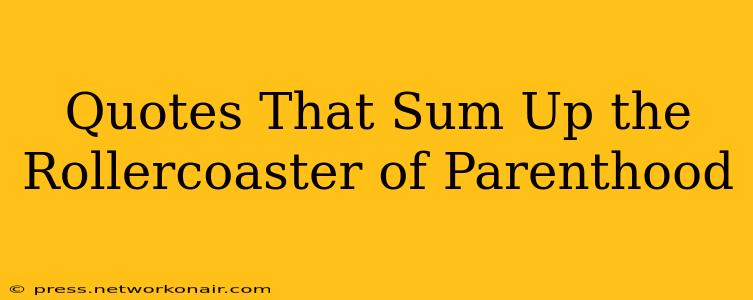 Quotes That Sum Up the Rollercoaster of Parenthood