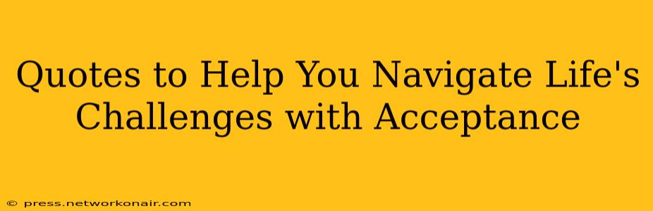 Quotes to Help You Navigate Life's Challenges with Acceptance