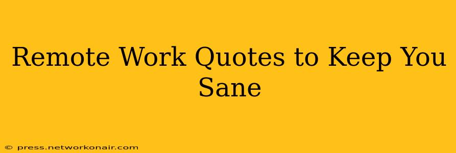 Remote Work Quotes to Keep You Sane