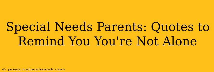 Special Needs Parents: Quotes to Remind You You're Not Alone