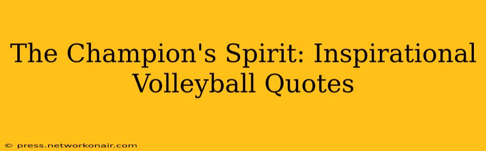 The Champion's Spirit: Inspirational Volleyball Quotes