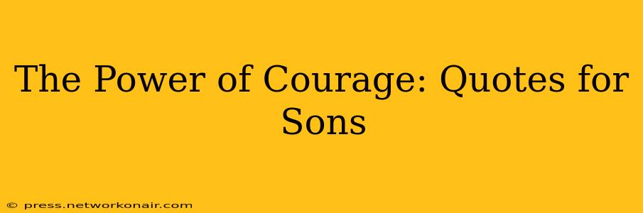 The Power of Courage: Quotes for Sons