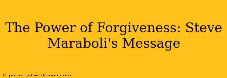 The Power of Forgiveness: Steve Maraboli's Message