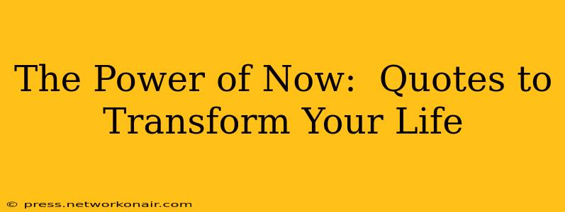 The Power of Now:  Quotes to Transform Your Life