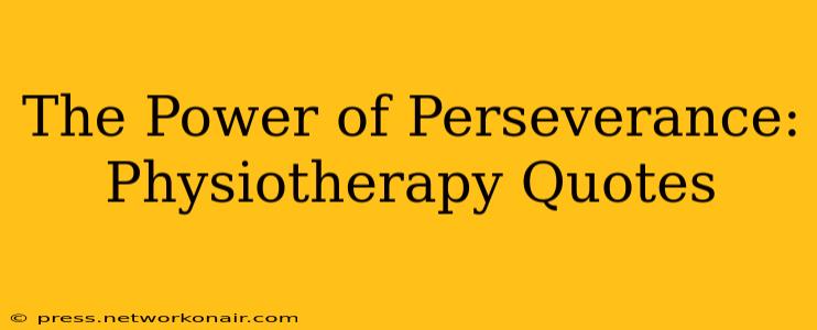 The Power of Perseverance: Physiotherapy Quotes