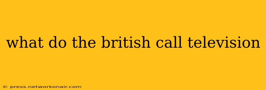 what do the british call television