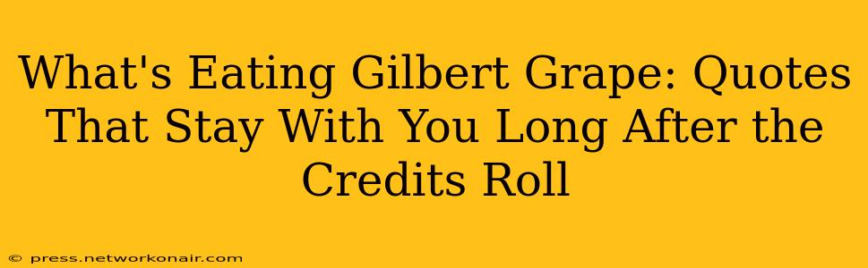 What's Eating Gilbert Grape: Quotes That Stay With You Long After the Credits Roll