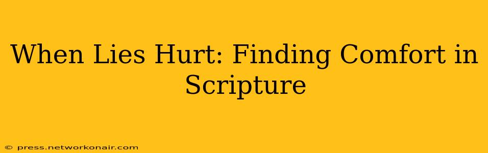 When Lies Hurt: Finding Comfort in Scripture